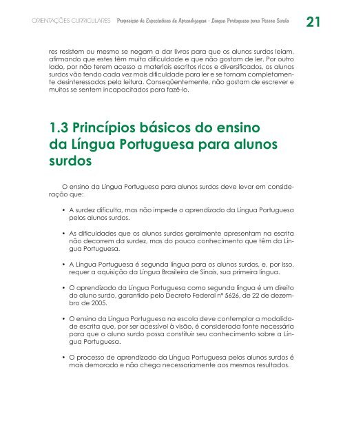 ORIENTAÇÕES CURRICULARES Proposição de Expectativas de ...