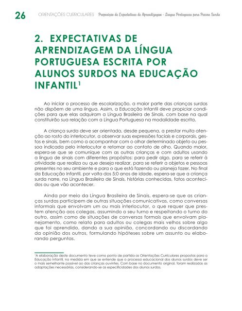 ORIENTAÇÕES CURRICULARES Proposição de Expectativas de ...