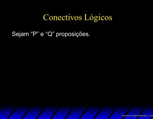 Elementos de Lógica Matemática: uma breve iniciação