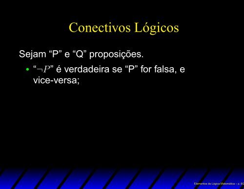 Elementos de Lógica Matemática: uma breve iniciação