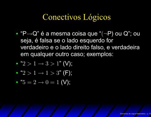 Elementos de Lógica Matemática: uma breve iniciação