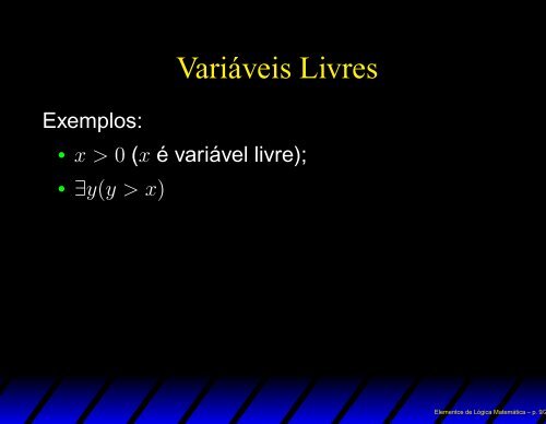 Elementos de Lógica Matemática: uma breve iniciação