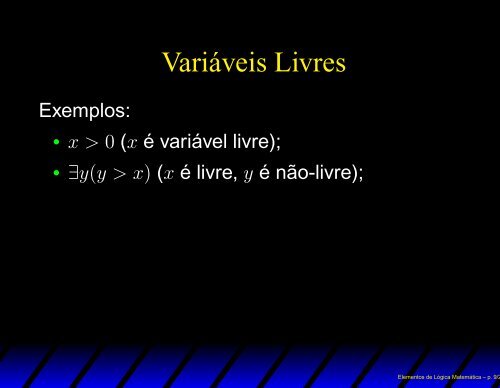 Elementos de Lógica Matemática: uma breve iniciação