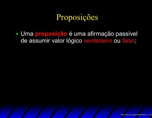 Elementos de Lógica Matemática: uma breve iniciação