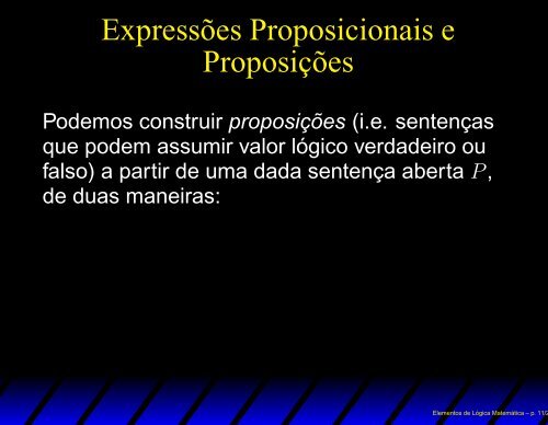 Elementos de Lógica Matemática: uma breve iniciação