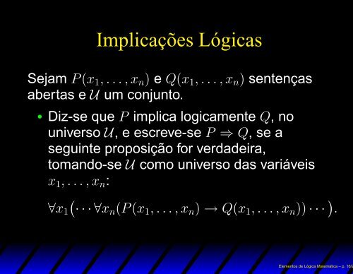 Elementos de Lógica Matemática: uma breve iniciação