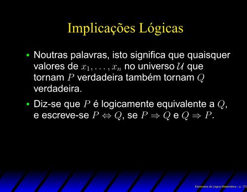 Elementos de Lógica Matemática: uma breve iniciação