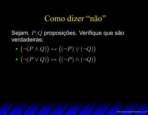 Elementos de Lógica Matemática: uma breve iniciação