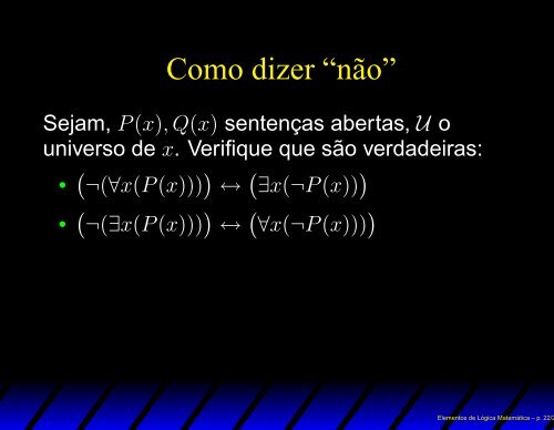 Elementos de Lógica Matemática: uma breve iniciação