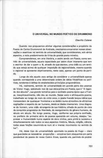 O Universal noM undo Poético de Drummond - Otacilio