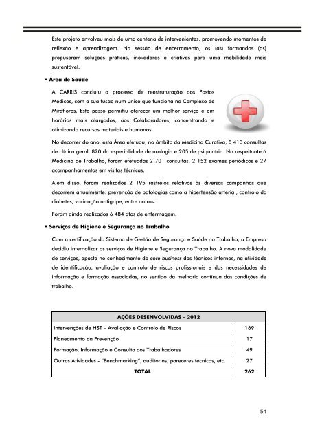 Relatório de Sustentabilidade 2012 - Carris