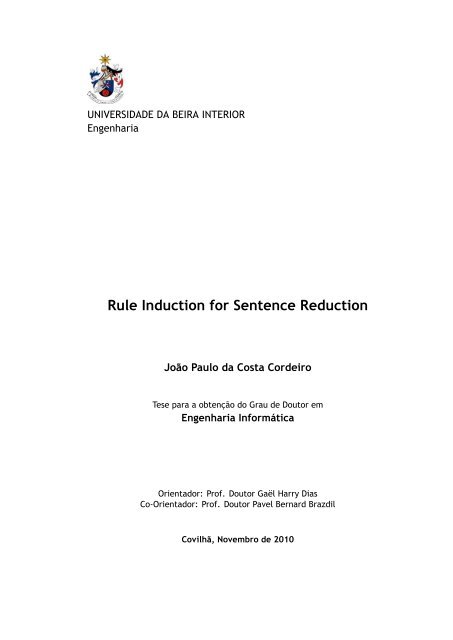 Thesis - Departamento de Informática