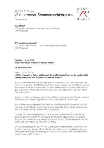 Pressetexte (pdf) - Werkstatt für Theater