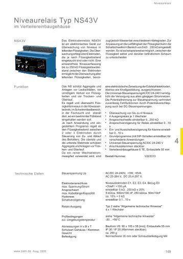 Niveaurelais Typ NS43V - ziehl.de