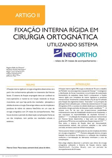 fixação interna rígida em cirurgia ortognática - ILAPEO