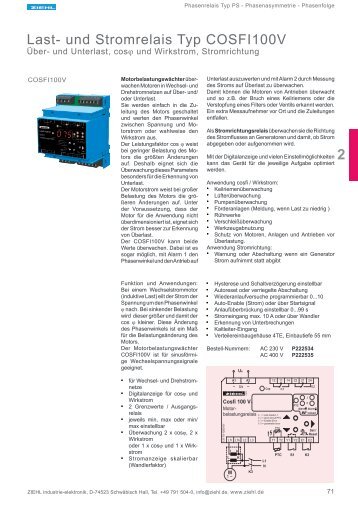 Last- und Stromrelais Typ COSFI100V - ziehl.de