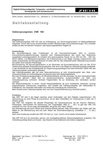 Betriebsanleitung - ziehl.de