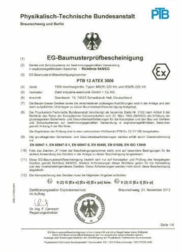 EG-Baumusterprüfbescheinigung - ziehl.de