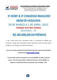 Congresso e Derby. - Portal Vaquejada