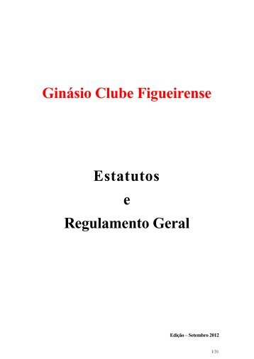 regulamento geral - Ginásio Clube Figueirense