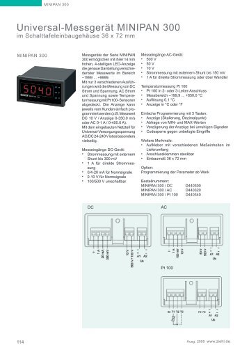 Universal-Messgerät MINIPAN 300 - ziehl.de