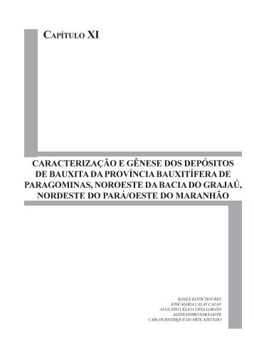 caracterização e gênese dos depósitos de bauxita da - ADIMB