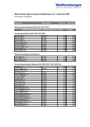 Materialteuerungszuschlag für Bestellungen ab 1. Dezember 2008