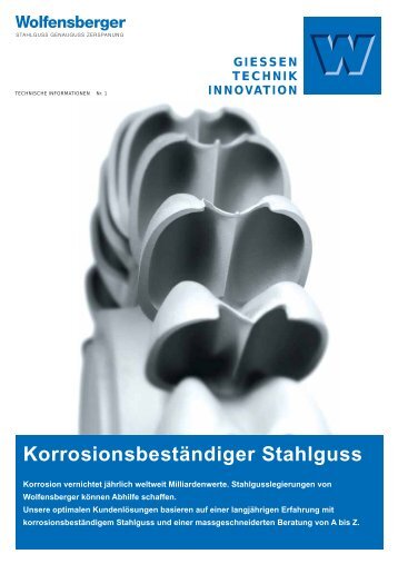 Korrosionsbeständiger Stahlguss - Wolfensberger AG