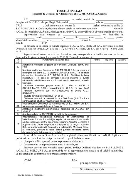 înregistrată la ORC de pe lângă Tribunalul