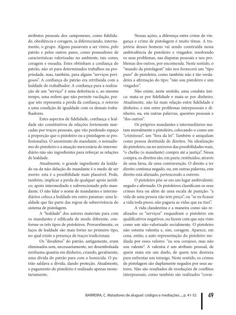 Matadores de aluguel: códigos e mediações. na rota - Revista de ...