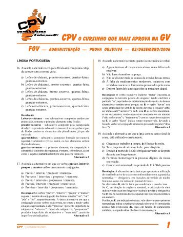 CPVO cursinho que mais aprova na GV