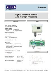 Digital Pressure Switch ZDS-H (High Pressure) Pressure - zila.de