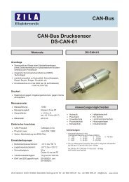 CAN-Bus Drucksensor DS-CAN-01 CAN-Bus - zila.de