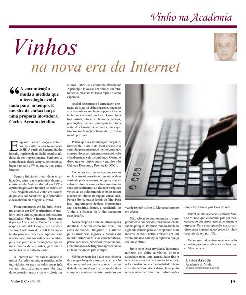 Vinho&Cia - Jornal Vinho & Cia