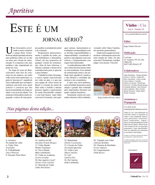 Vinho&Cia - Jornal Vinho & Cia