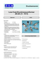 Low-Cost-Druckmessumformer ZS-20 ( 0 - 10 V) - zila.de