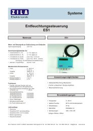 Entfeuchtungssteuerung ES1 Systeme - zila.de