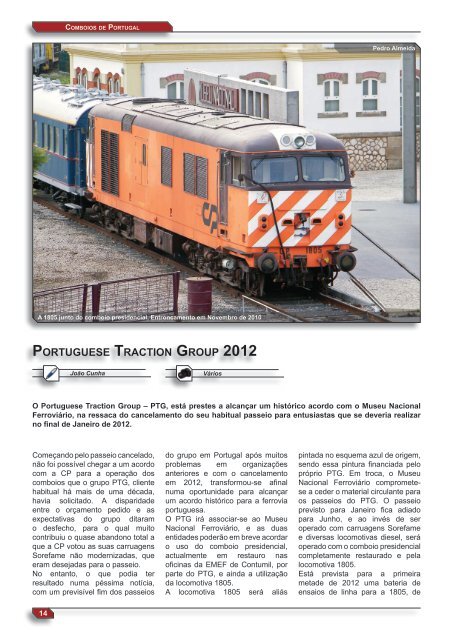 TEMPOS DE MUDANÇA - Portugal Ferroviário