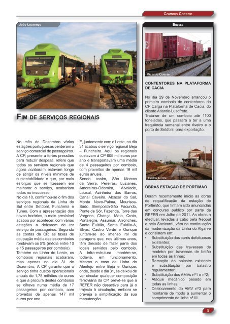 TEMPOS DE MUDANÇA - Portugal Ferroviário