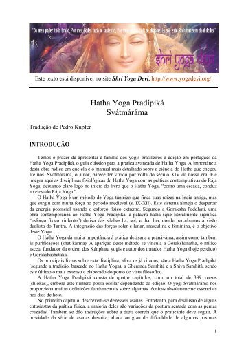 Hatha Yoga Pradípiká Svátmáráma - Shri Yoga Devi