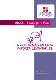 YBOCS – Escala para POC - Oficina de Psicologia