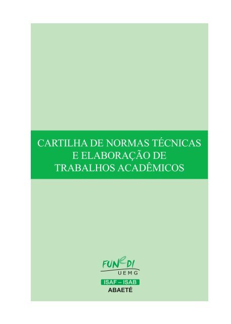 Cartilha de Normas - formato livro.pmd - FUNEDI – UEMG