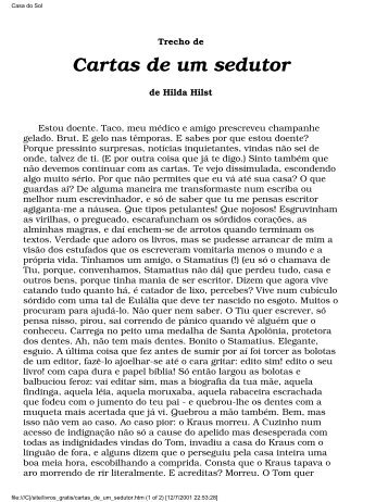 Cartas de um sedutor