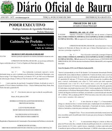 Decreto que compõe Grupo Multissetorial Diário Oficial de 09/06/2009