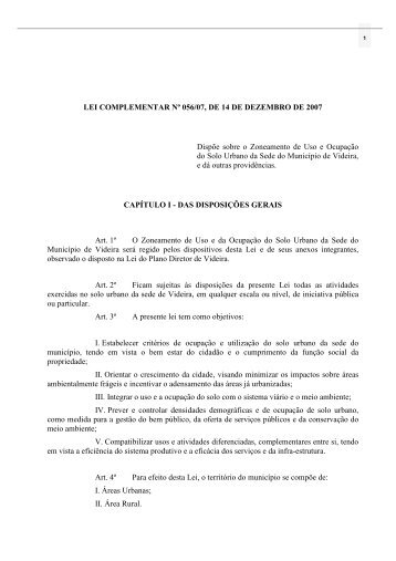 Lei de Zoneamento de Uso e Ocupação do Solo Urb… - Prefeitura ...