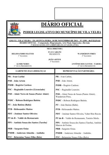 diário oficial - Câmara Municipal de Vila Velha