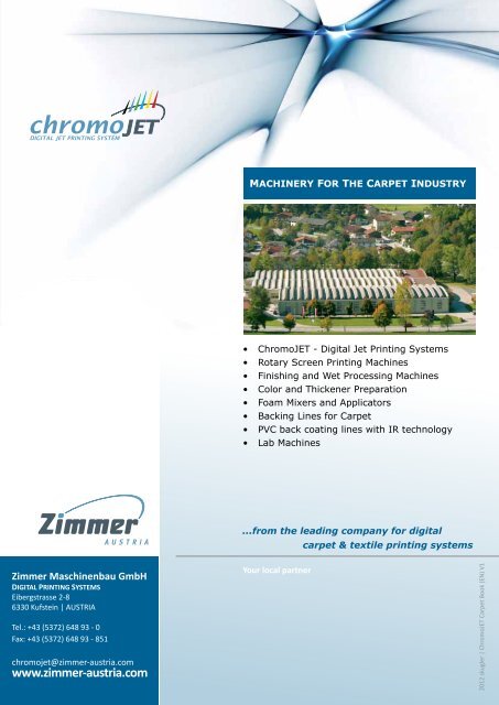 ChromoJET Carpet Book 2012 - J. Zimmer Maschinenbau GmbH