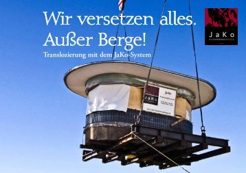 Translozierung - Jako Baudenkmalpflege GmbH