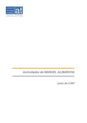 Actividades de MANUEL ALMARCHA - Sociedad Nacional de ...