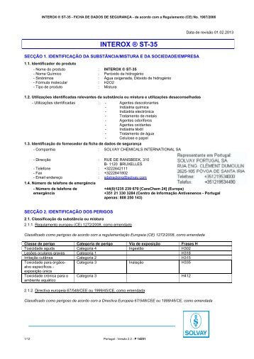 interox ® st-35 - Solvay